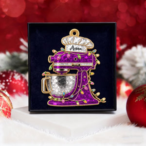 Personalized Cream Mixer Baking Ornament โ Custom Kitchen Christmas Keepsake