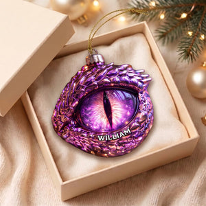 Mythical Beast Personalized Fantasy Eye Christmas Ornament β Book Lover Keepsake