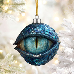 Mythical Beast Personalized Fantasy Eye Christmas Ornament β Book Lover Keepsake