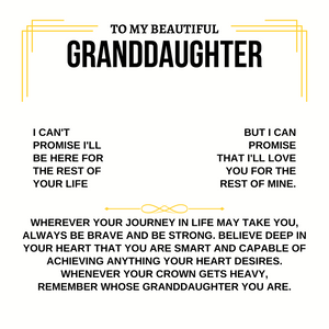 To My Beautiful Granddaughter - Intertwined Hearts Keepsake Necklace