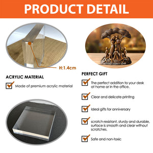 To Us You're The World - Personalized Family Custom Shaped Acrylic Plaque