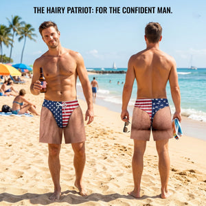 Personalized "Freedom And Chill" Patriotic Swim Trunks β Summer Gift For Men