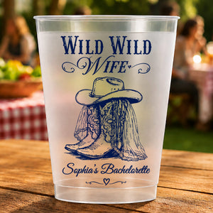 Wild Wild Wife, Personalized Frosted Cups, Gift For Bride and Bestie