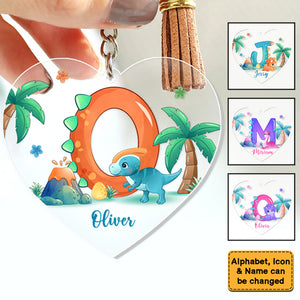 Personalized Gift For Granddaughter/Son Kid With Letter Acylic Keychain