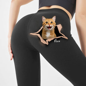 Gift For Pet lover Crack Custom Photo Personalized Leggings