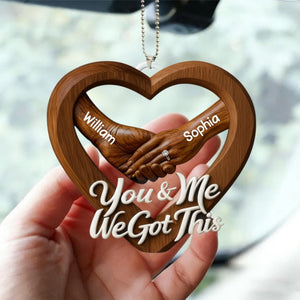 Engagement Gift Hand In Hand Couple β Personalized Acrylic Hanging Ornament