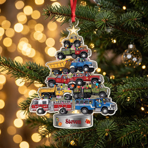 Trucks Vehicle Christmas Acrylic Ornament - Personalized Gift For Truck Lovers