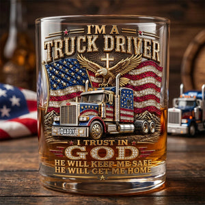 Dad Whiskey Glass β Personalized Gifts For Christian Truck Driver
