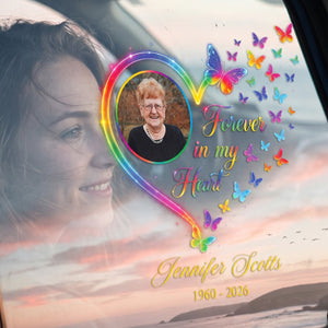 Memorial Gift For Loss Of Loved One β Personalized Decal "Forever In My Heart"