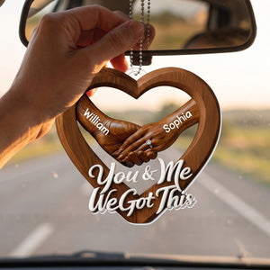 Engagement Gift Hand In Hand Couple β Personalized Acrylic Hanging Ornament