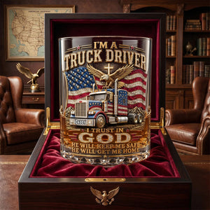 Dad Whiskey Glass β Personalized Gifts For Christian Truck Driver