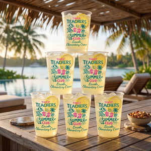 Tired Teachers Summer Club - Personalized Frosted Cups Travel Gifts For Teachers