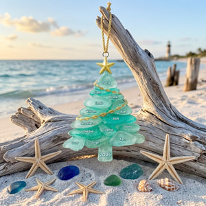 Sea Glass Tree β Personalized Acrylic Ornament
