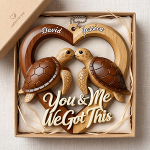 Heart With Turtles β Personalized Acrylic Hanging Ornament