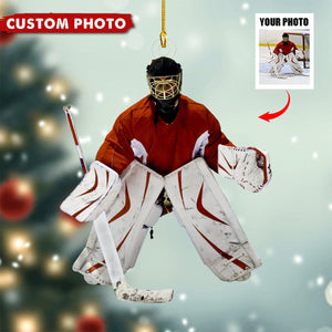 Custom Photo Ornament - Christmas Gift For Hockey Lovers