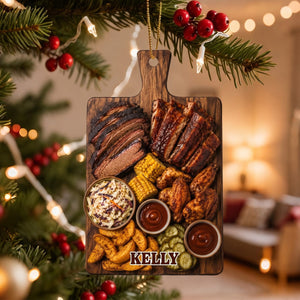 World Cuisine Platter Ornament β Personalized Christmas Tree Hanging Decoration Gift For Foodie