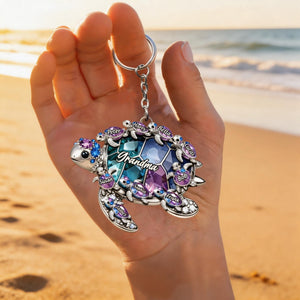 Custom Shaped Acrylic Keychain - Personalized Mother's Day Birthday Gifts For Mom, Grandma