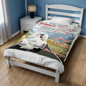 To My Fiancé - Personalized Custom Blanket - Gift For Lovers