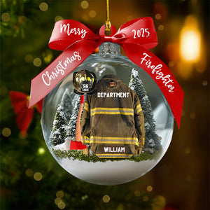 Firefighter Helmet Armor Personalized Ornament Gifts For Fireman