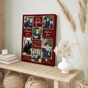 Personalized Graduation Photo Canvas Poster, Custom Senior Photo Wall Art, Graduation Gift For Him Her