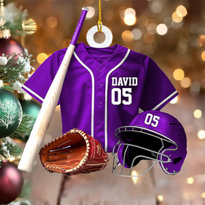 Personalized Baseball Uniform Ornament - Gifts For Baseball Lovers
