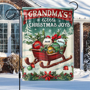 Christmas Gifts Grandma's Little Merry Personalized Garden Flags Winter Decorations