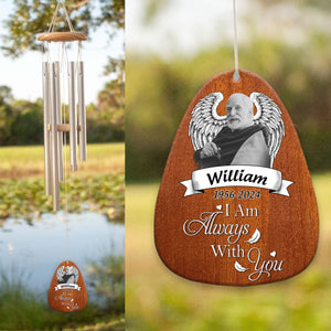 I am always with you - Personalized Memorial Photo Wind Chimes