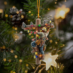 Keeping the Lights On - Personalized Lineman Ornament