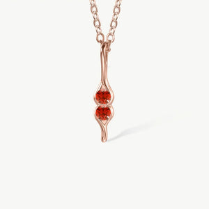 Personalized Peas in a Pod Family Necklace with 2-8 Birthstones