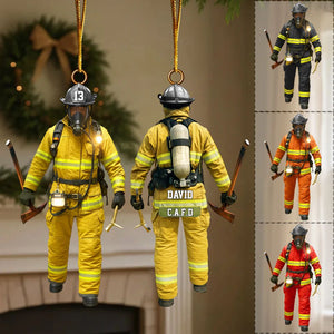 Firefighter Outfits Ornament - Personalized Gifts For Fireman