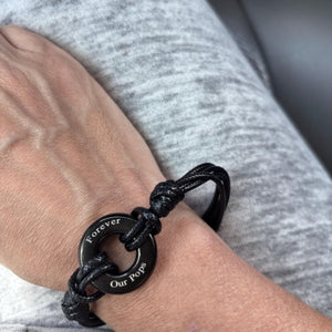 Personalized Memorial Ashes Urn Eternity Circle Bracelet