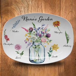 My Grandma's Garden - Family Personalized Custom Platter