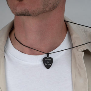 Personalized Guitar Pick Necklace