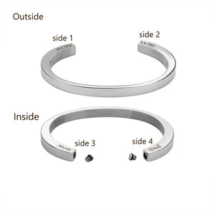 Personalized Double Chamber Memorial Ashes Bracelet