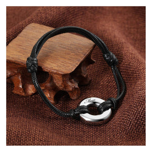 Personalized Memorial Ashes Urn Eternity Circle Bracelet