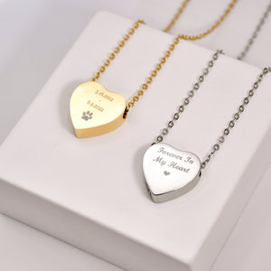 Heart Urn Pet Loss • Pet Urn Necklace Cremation Jewelry Personalized Memorial Gift For Pet Lovers