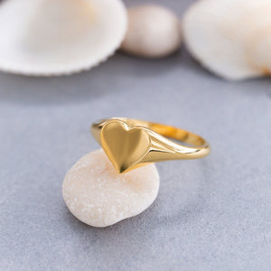 Heart-shaped Personalized Initial Ring