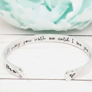 I will carry you bracelet, Personalized Bracelet for Loss of Loved One