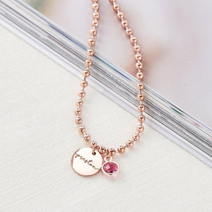 Personalized Baby/Kids Birthstone Necklace