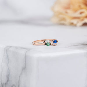 Infinity Ring - Personalized Birthstone Ring, Gift For Mother