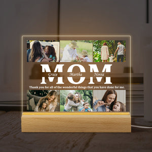 Personalized Photo LED Acrylic Plaque Night Light Gift for Mom