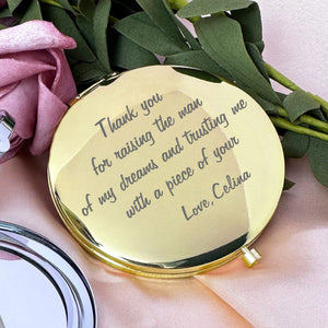 Personalized Custom Text Compact Mirror