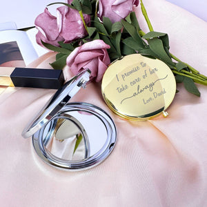 Personalized Custom Text Compact Mirror
