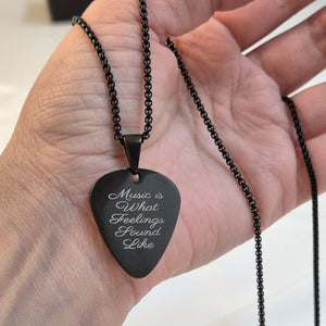 Personalized Guitar Pick Necklace