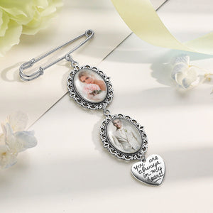 Personalized Wedding Bouquet Picture Charms Brooch Pins