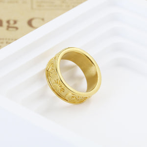 Personalized Sun Moon Star Ring For Couple, BBF, Engraved Vintage Rings