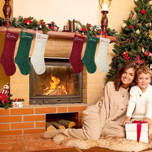 Personalized Embroidered Knitted Christmas Stockings