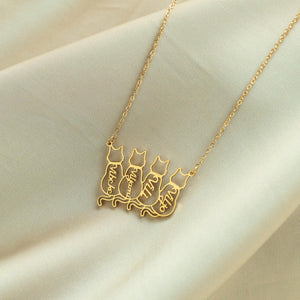 Dainty Cat Name Necklace, Minimalist Necklace, Cat Lovers Gift,Mothers Day Gift