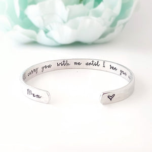 I will carry you bracelet, Personalized Bracelet for Loss of Loved One