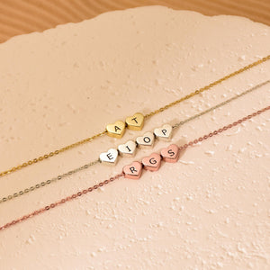 Personalized Heart Charms Letters Bracelet